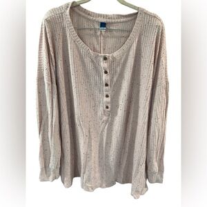 Women's Light Pink Button-Up Top